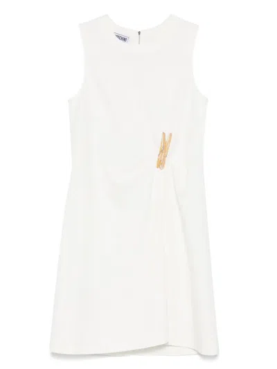 Moschino Vestido Midi - Blanco In White