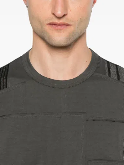 Junya Watanabe Patchwork Cotton Jersey T-shirt In Grey