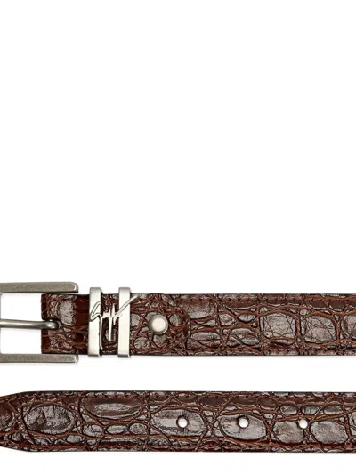 Giuseppe Zanotti Teodore Belt In Brown
