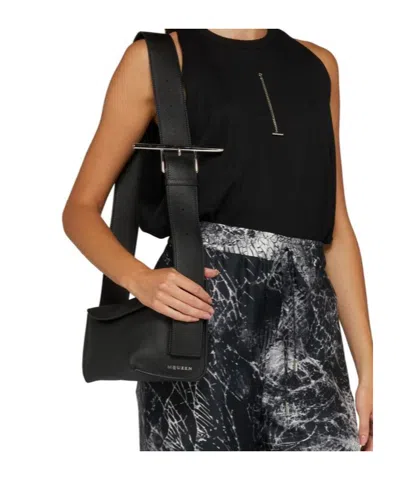 Alexander Mcqueen Alexander Mc Queen Sling T Bar Black Shoulder Bag In Multi