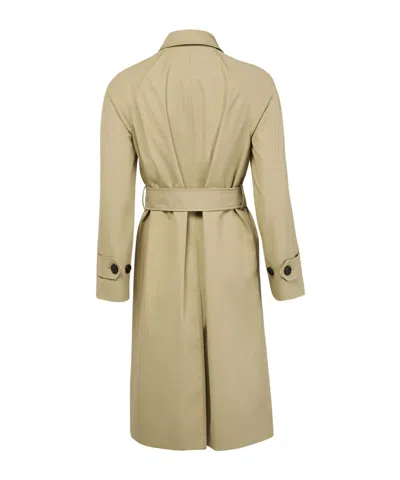Burberry Gabardine Trench Coat In Beige