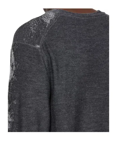 Alexander Mcqueen Alexander Mc Queen Skull Wool Sweater In Grey