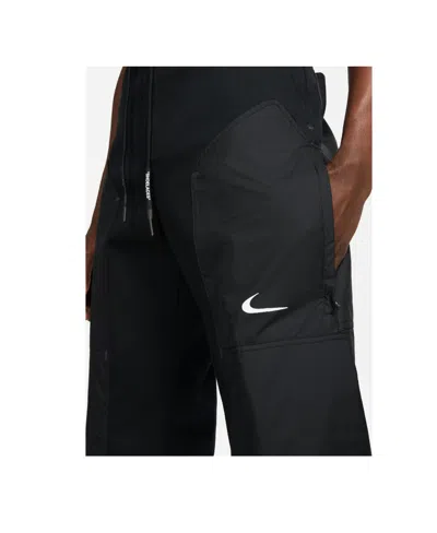 Nike Black Logo-printed Functional Pants In Black