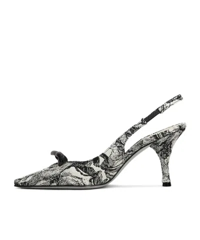 Roberto Festa Marigold Pumps In White Fabric In Black