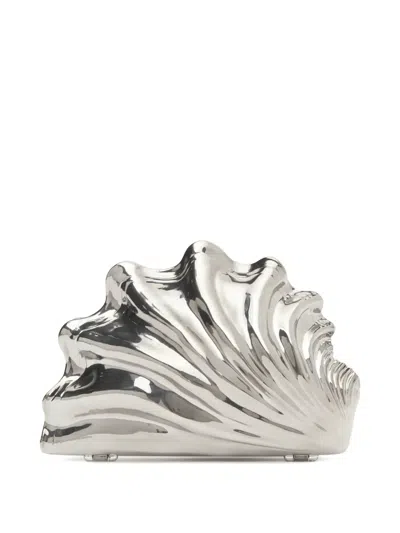 Jw Anderson Women's Shell Clutch In Silver