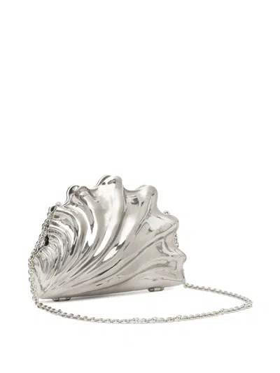 Jw Anderson Women's Shell Clutch In Silver