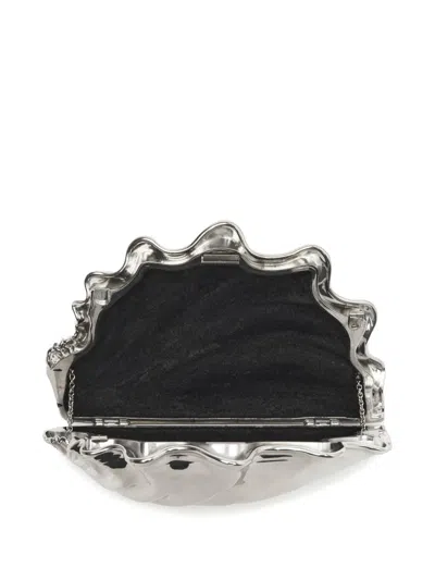 Jw Anderson Women's Shell Clutch In Silver