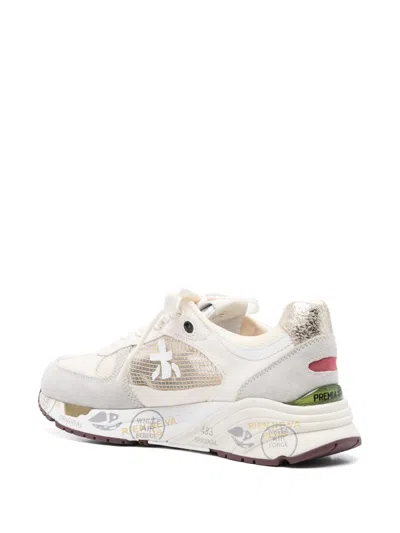 Premiata 'mased' Ecru Sneakers In Neutrals