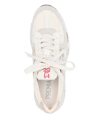 Premiata 'mased' Ecru Sneakers In Neutrals