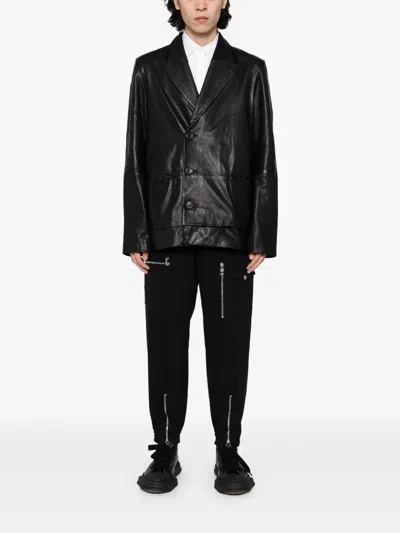 Frei-mut Jabal Leather Jacket In Black