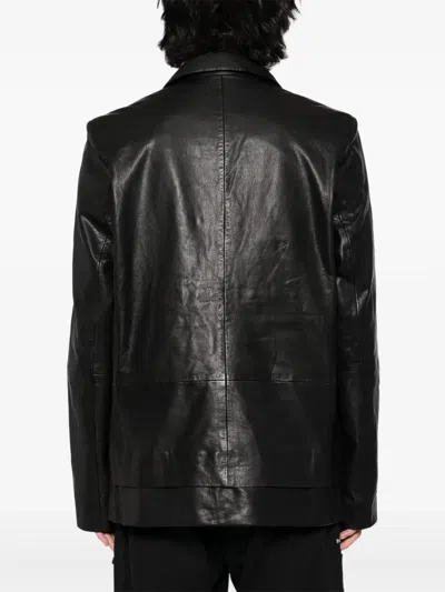 Frei-mut Jabal Leather Jacket In Black