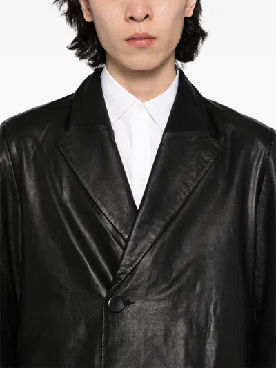 Frei-mut Jabal Leather Jacket In Black