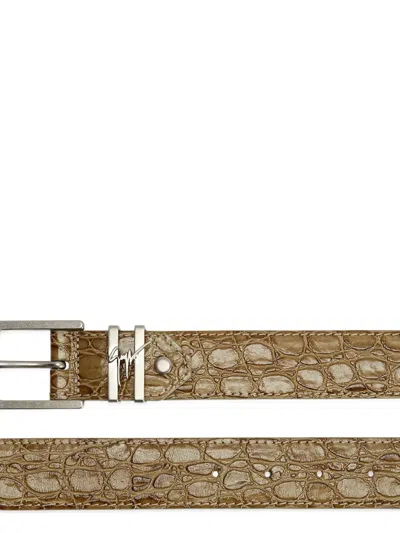 Giuseppe Zanotti Teodore Belt In Neutrals
