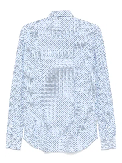 Orian Floral-print Shirt In Blue