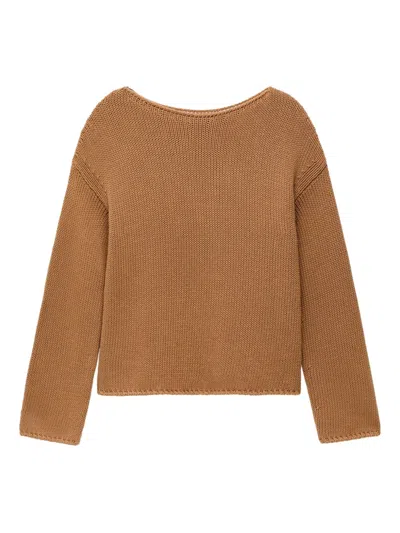 Another Tomorrow Recycled-cashmere And Wool-blend Sweater In Brown
