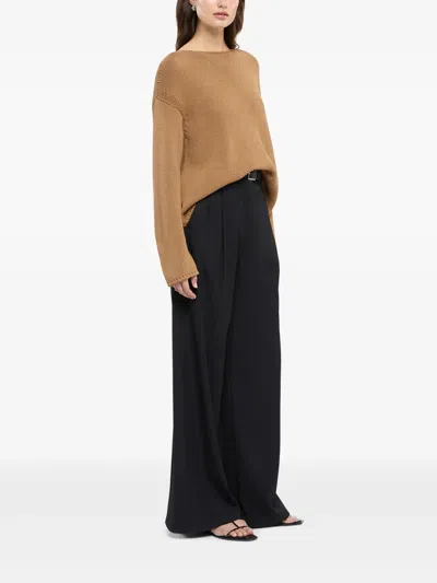 Another Tomorrow Recycled-cashmere And Wool-blend Sweater In Brown