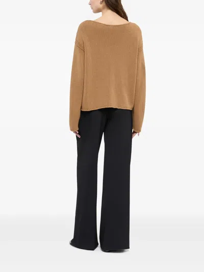 Another Tomorrow Recycled-cashmere And Wool-blend Sweater In Brown