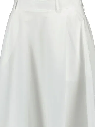 Moschino Embroidered A-line Skirt In White