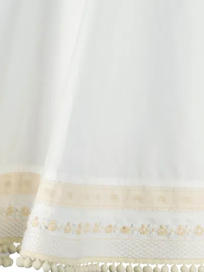 Moschino Embroidered A-line Skirt In White