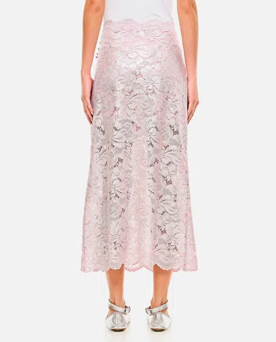 Rabanne Gonna Midi Rosa In Pink