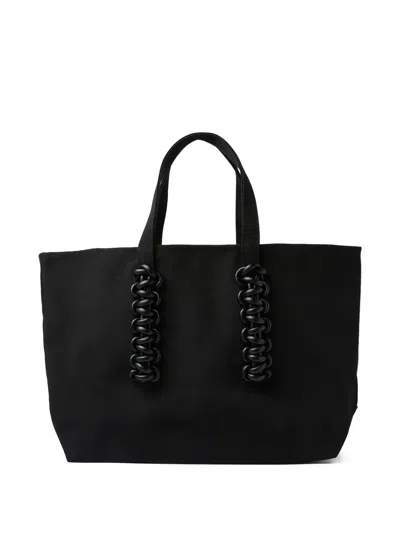Kara Cobra Carryall Tote Bag In Black