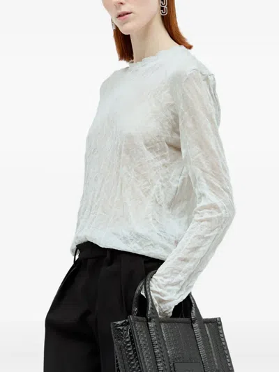 Marc Jacobs Mj Crystal-embellished Earrings In Silver