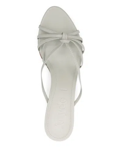 Aeyde Abby Low Heel Mules In Gray