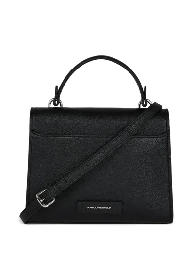 Karl Lagerfeld Ikon Grainy Crossbody Bag In Black