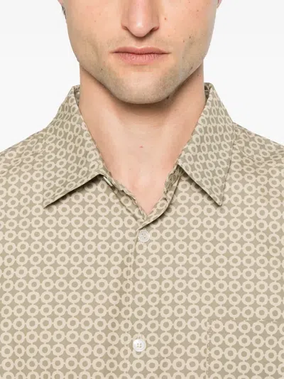 Apc A. P.c. Ross Printed Shirt Bae Taupe In Grey