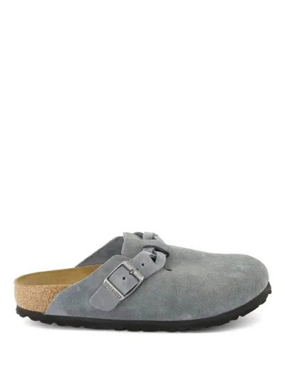 Birkenstock Slipper Boston Braided Colour Basalt Gray In Grau