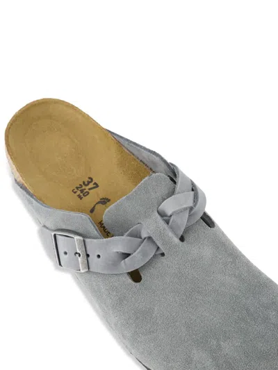 Birkenstock Slipper Boston Braided Colour Basalt Gray In Grau