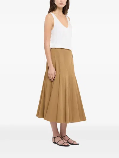 Another Tomorrow Panel Wrap Skirt In 中性色