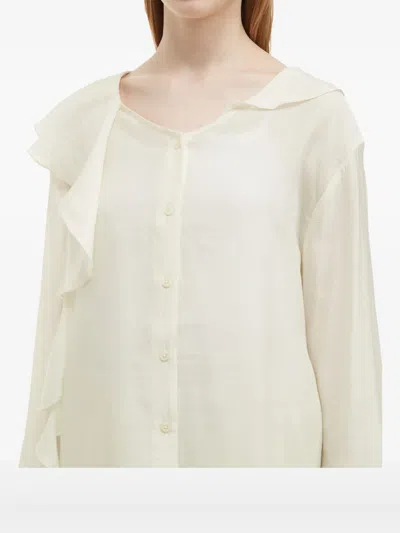 B+ab Ruffle-detail Blouse And Shorts Set In 中性色