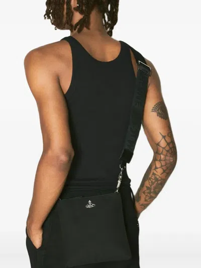 Vivienne Westwood Squire Square Crossbody Bag In Black