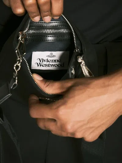 Vivienne Westwood Squire Square Crossbody Bag In Black