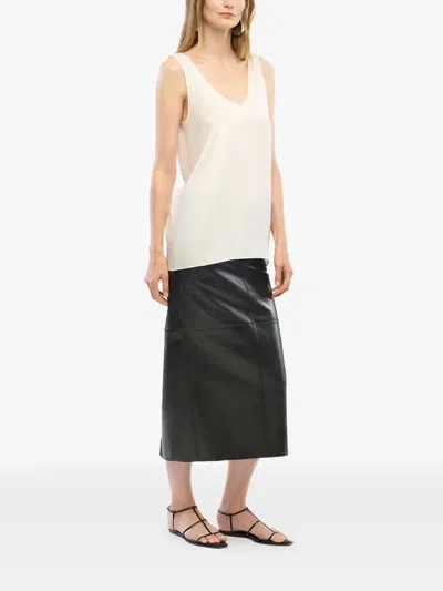 Another Tomorrow Silk Tank Top In Nude