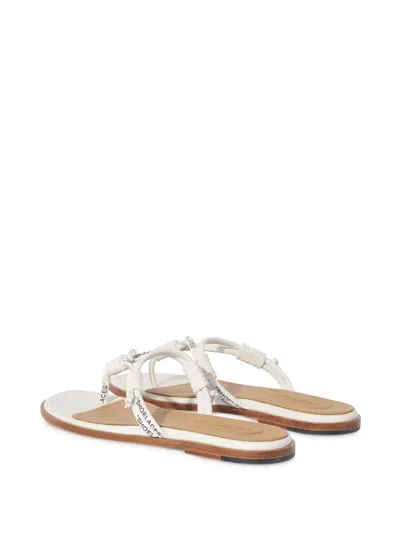 Off-white Shoelace Flat Sandal In White