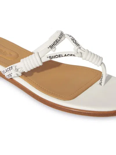 Off-white Shoelace Flat Sandal In White