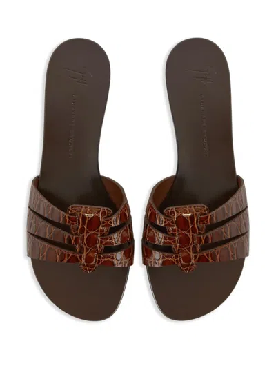 Giuseppe Zanotti Adheline Slides In Brown