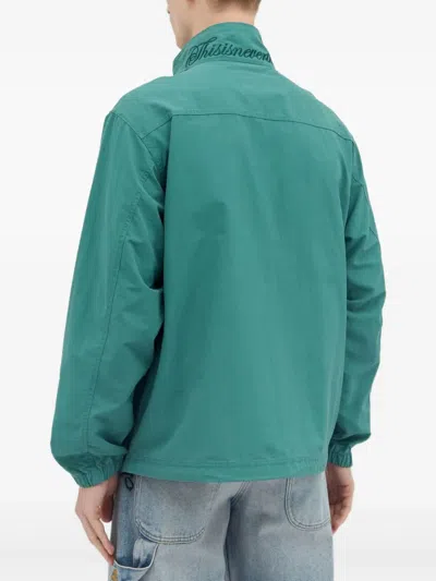 This Is Never That Script Jacket In Grün