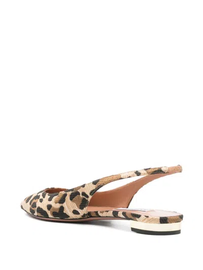 Aquazzura Purist Sling Flat In Natural In Nude