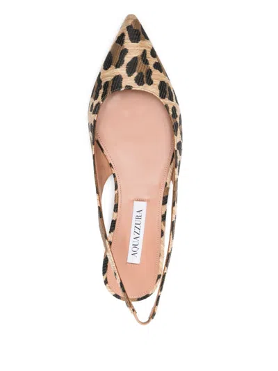 Aquazzura Purist Sling Flat In Natural In Nude