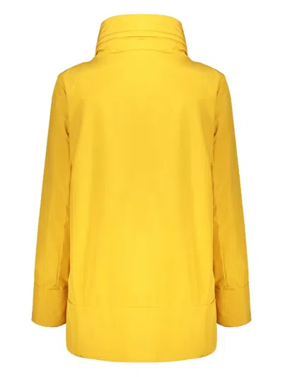 Moorer Waterproof Hooded Coat In Gelb