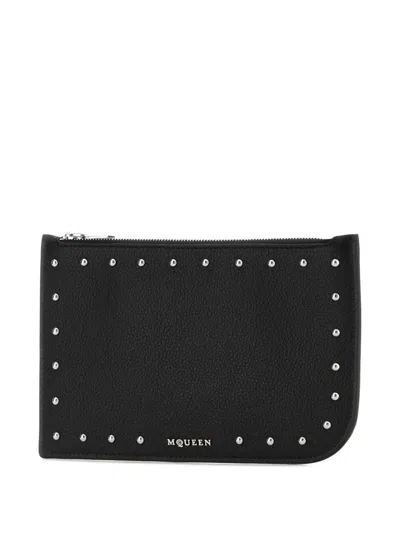 Alexander Mcqueen Leather Wallet In Black
