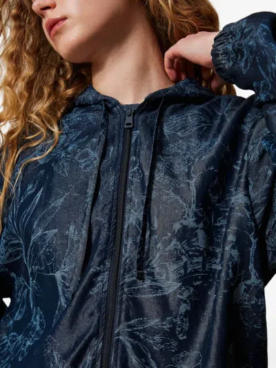 Twinset Printed Jacket In Blau