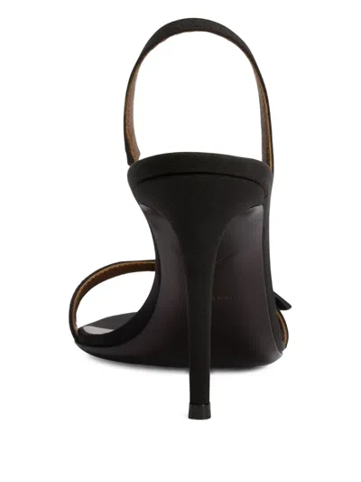 Giuseppe Zanotti Ludhovica Mignon 90 Embellished Grosgrain Slingback Sandals In Schwarz