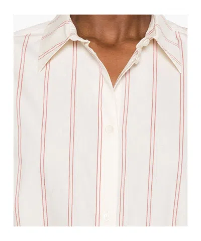 Totême Toteme Striped Cotton Shirt In Beige