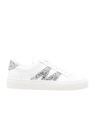 Moncler Monaco Bicolor Low-top Sneakers In White