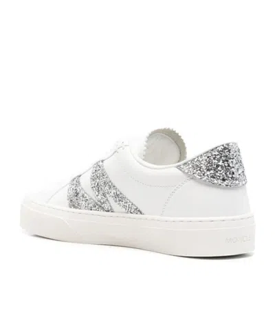 Moncler Monaco Bicolor Low-top Sneakers In White