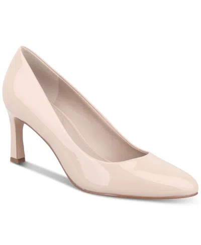 Giani Bernini Women's Verronica Almond Toe Pumps, Created For Macy's In Clay Nude Patent